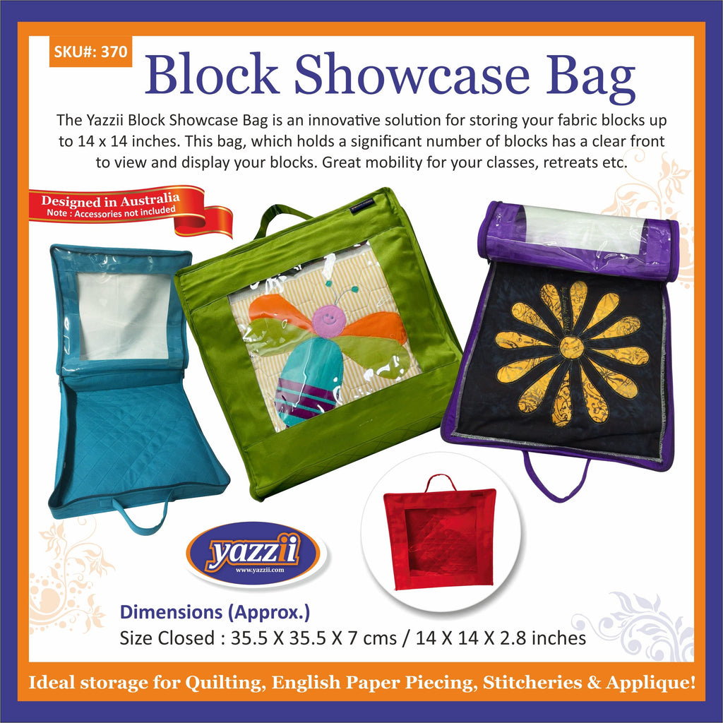 -Quilt Block Showcase Bag & Indigenous Inspired Sashiko Panel-Yazzii Craft Organisers