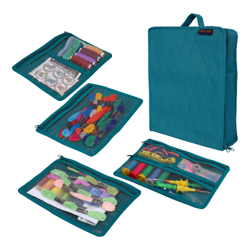 CA474A-Yazzii Craft Box with Fabric Top - Portable Organizer-Yazzii Craft Organisers