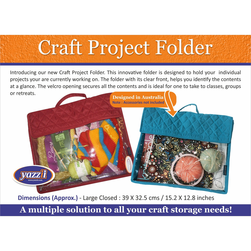 -Craft Project Folder & Indigenous Inspired Sashiko Panel-Yazzii Craft Organisers