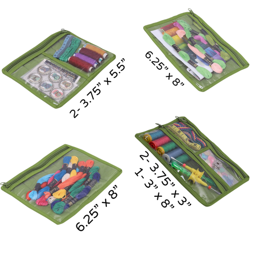 Yazzii Storage Craft Box-Fabric Top & Indigenous Inspired Sashiko Panel (INDKit474)-Needlecraft Kits-Sashiko-Yazzii Craft Organizers and Bags
