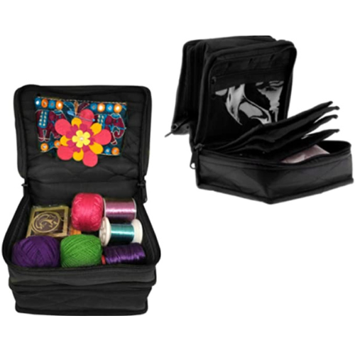 CA220B-Double Petite Craft / Jewelry / Makeup Portable Organiser Bag-Yazzii Craft Organisers