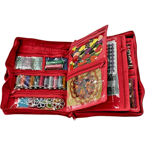 CA880R-Quilter’s Project Bag with 19 Pockets - Storage Craft Bag Organiser-Yazzii Craft Organisers