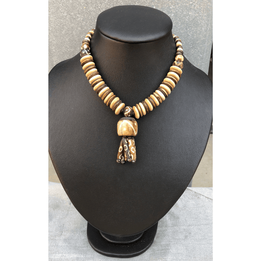 Wooden Large Beaded Necklace