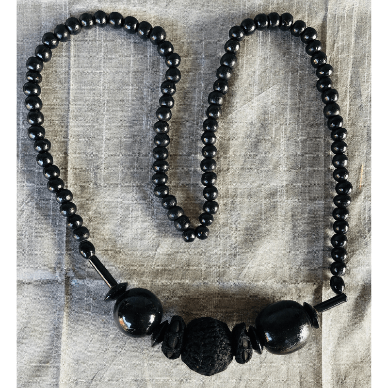 YN-004-Black Beaded Necklace-Yazzii Craft Organisers