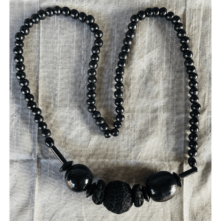 YN-004-Black Beaded Necklace-Yazzii Craft Organisers