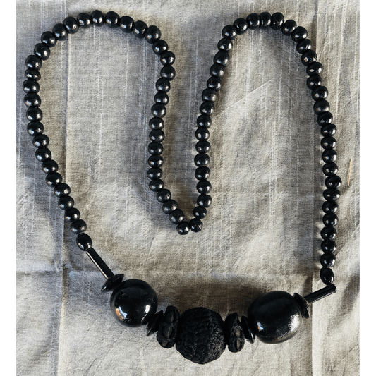 Black Beaded Necklace