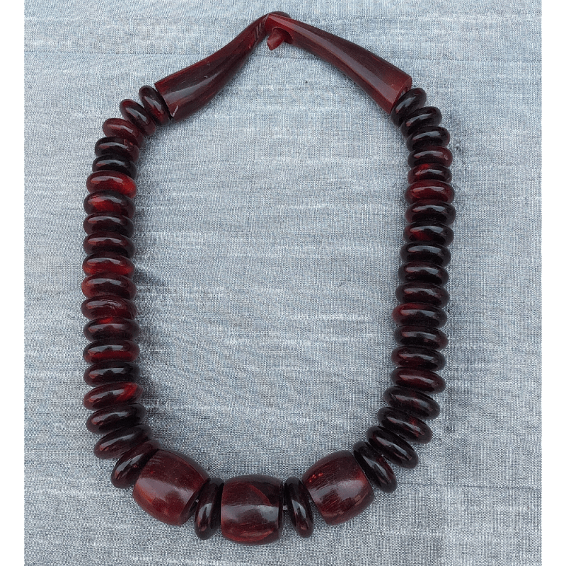 YN-008-Maroon Beaded Necklace-Yazzii Craft Organisers