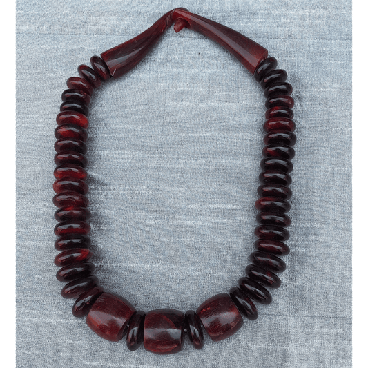 Maroon Beaded Necklace
