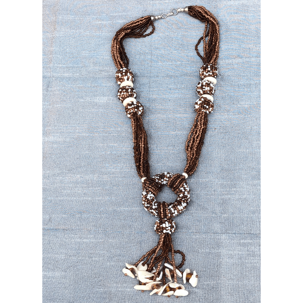 YN-010-Copper Beaded Necklace-Yazzii Craft Organisers