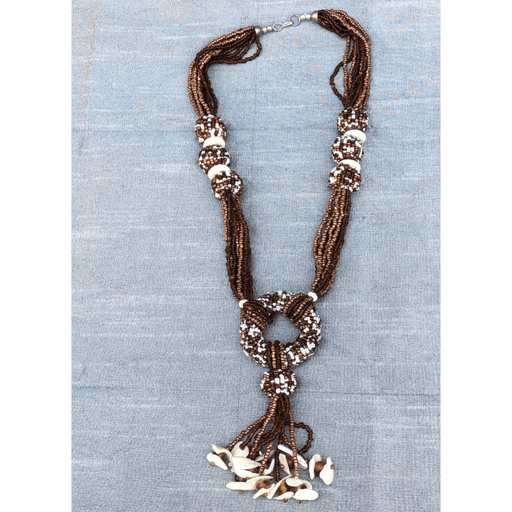 YN-010-Copper Beaded Necklace-Yazzii Craft Organisers