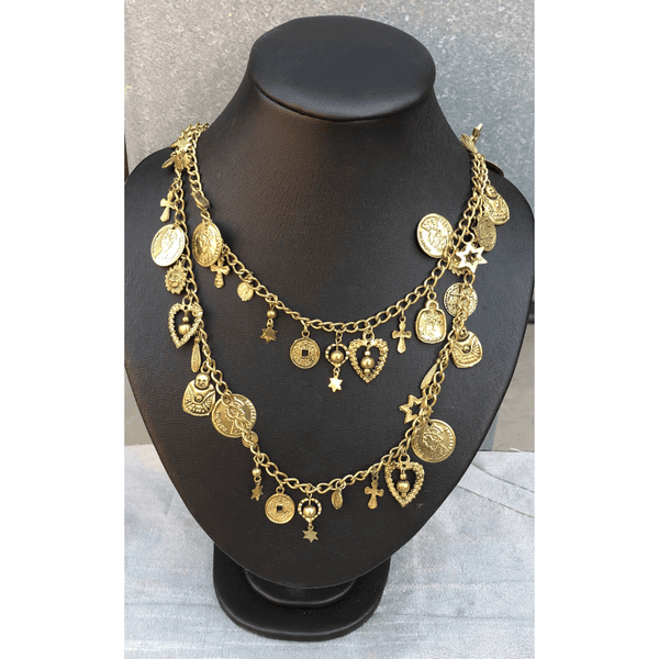 YN-015-Gold Charms Necklace-Yazzii Craft Organisers
