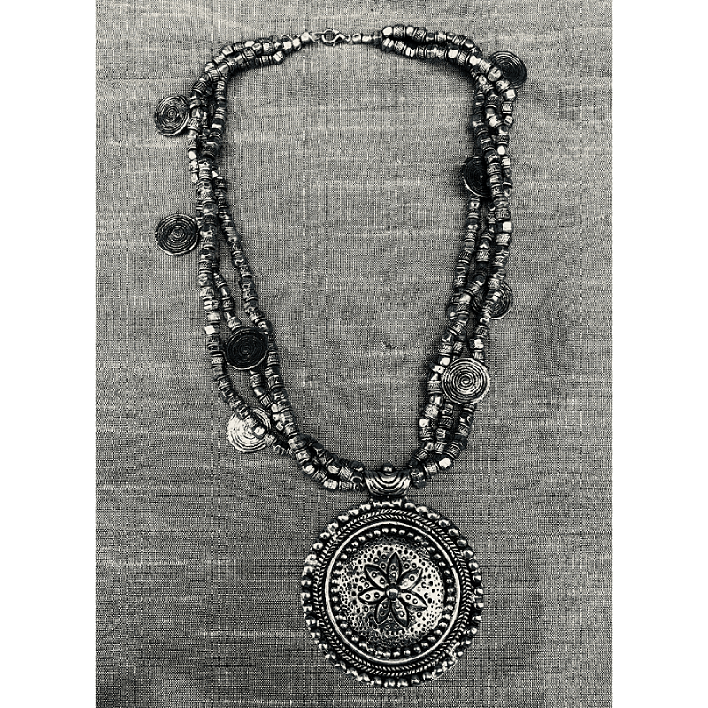 YN-034-Silver Multi Strand Necklace-Yazzii Craft Organisers