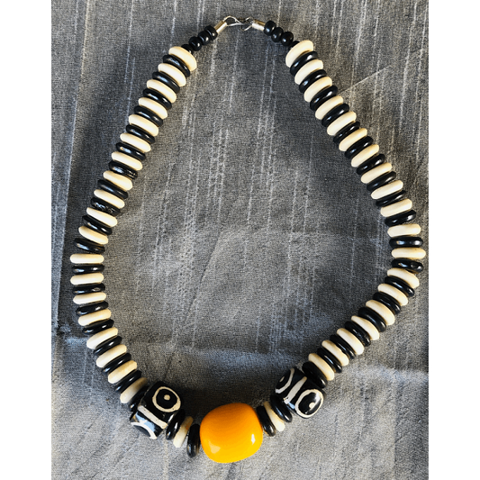 Yellow Beaded Necklace